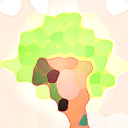 Afro Perücke grün