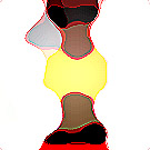 Disco-Shirt Ruffle gelb (L)